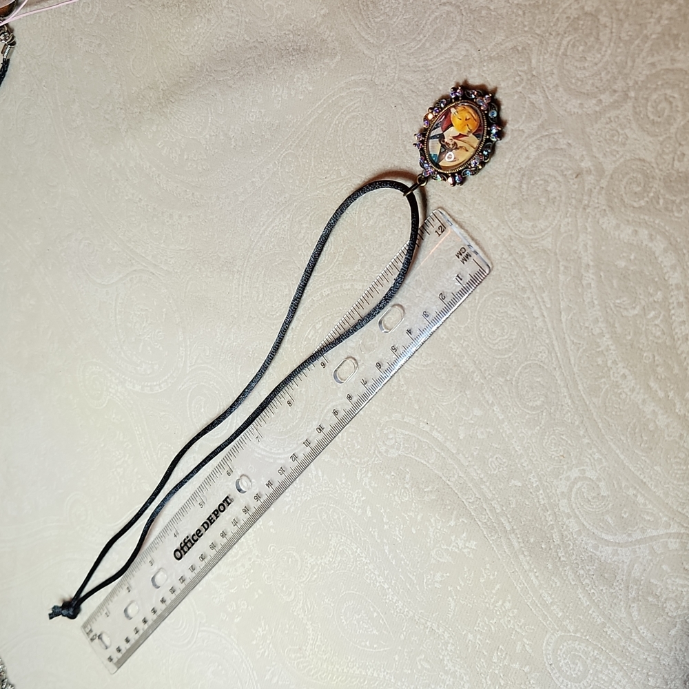 NEW! Handmade glass pendant, genuine Swarovski crystals. Halloween witch! 🎃 😍 - Picture 5 of 8
